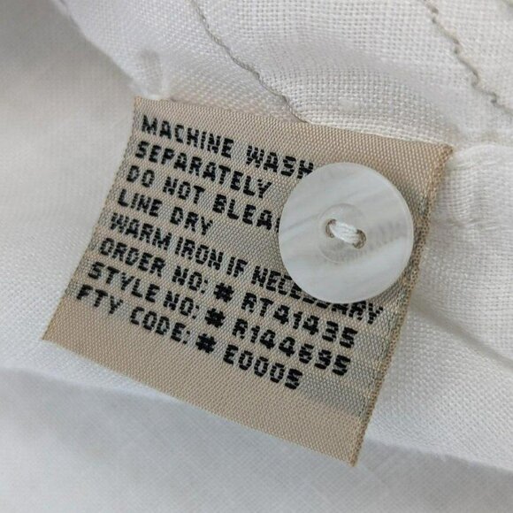 Reunion Men's Linen White Button Up Light Weight Shirt XXL - Picture 4 of 7